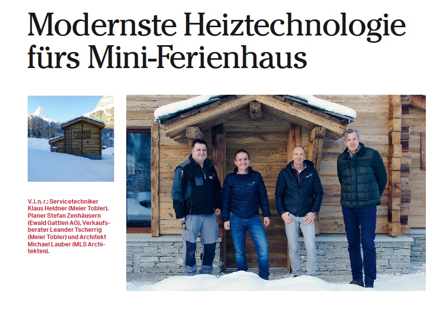 Wärmepumpe Projekt Zermatt Ferienhaus Matterhorn Meier Tobler